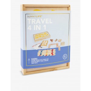 SUNNYLIFE/Travel four-in-one wooden game set ★ Outlet